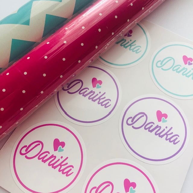 Birthday gift stickers with Custom name | Best 2